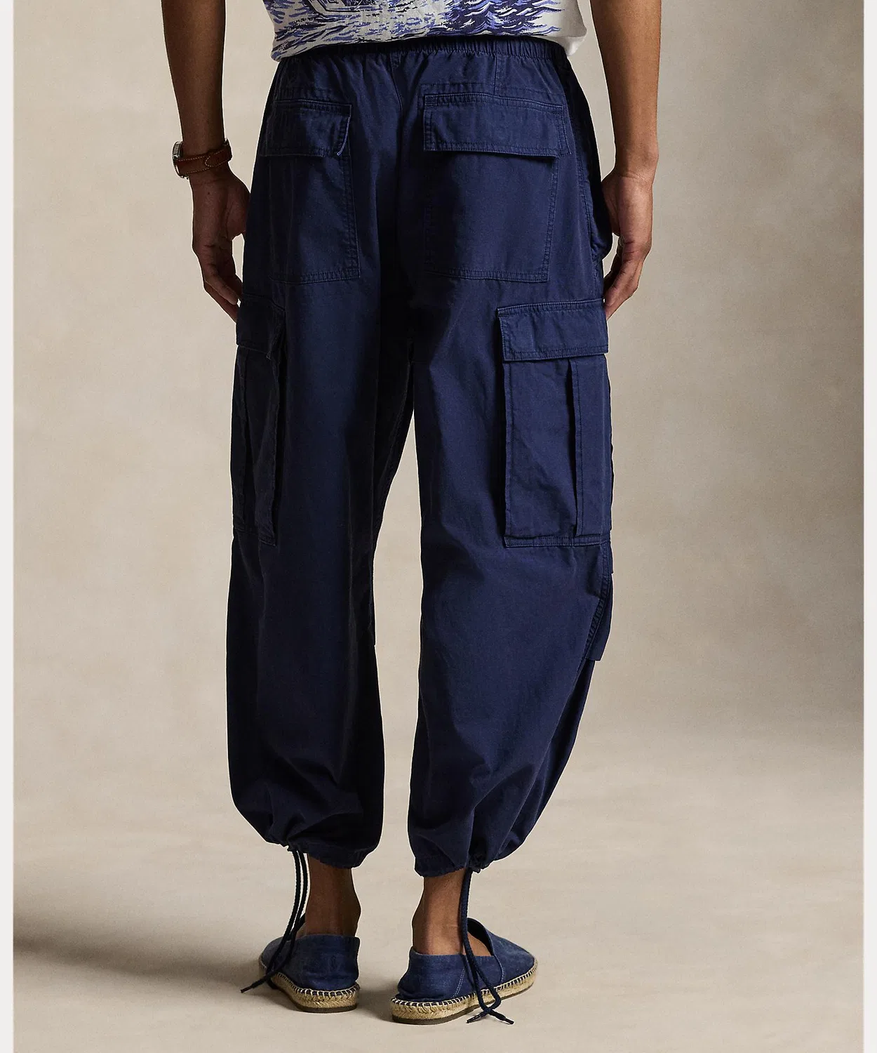 Мужские широкие карго-брюки с утяжкой POLO RALPH LAUREN, Navy — фото 4