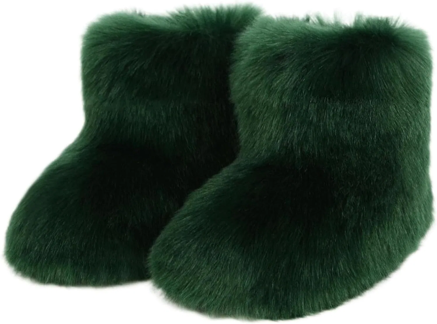 Детские зимние сапоги для девочек с искусственным мехом LLTMALL, Dark Green
