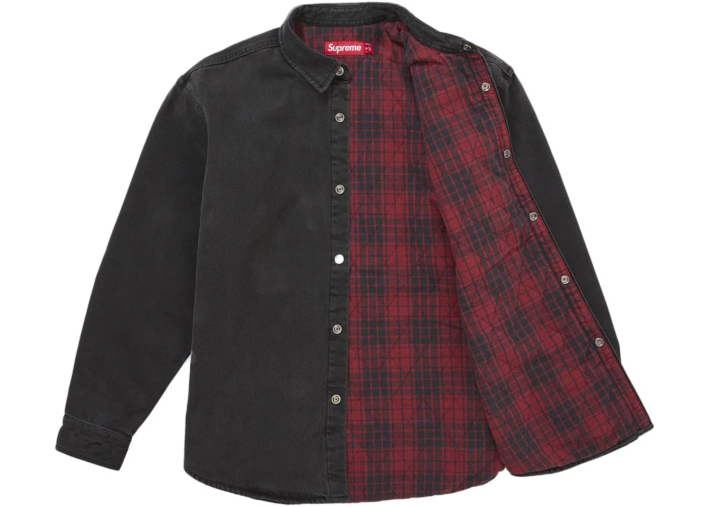 Мужская рубашка с принтом Supreme, Black — фото 2