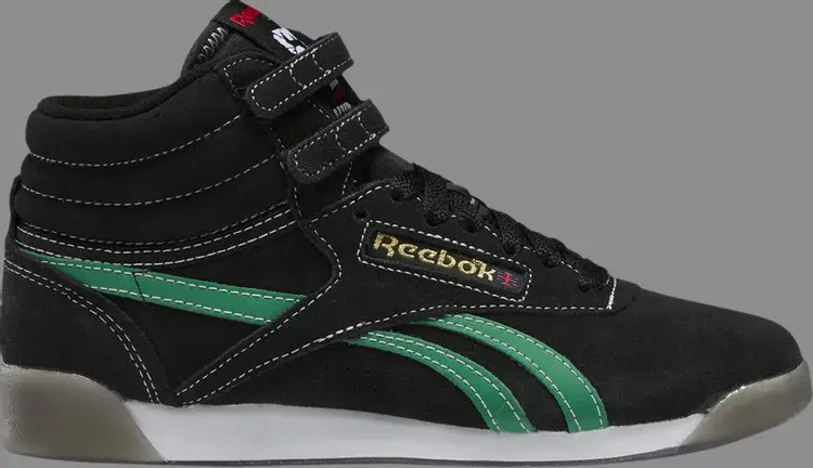 

Кроссовки wmns freestyle high 'human rights now! - black green' Reebok, черный