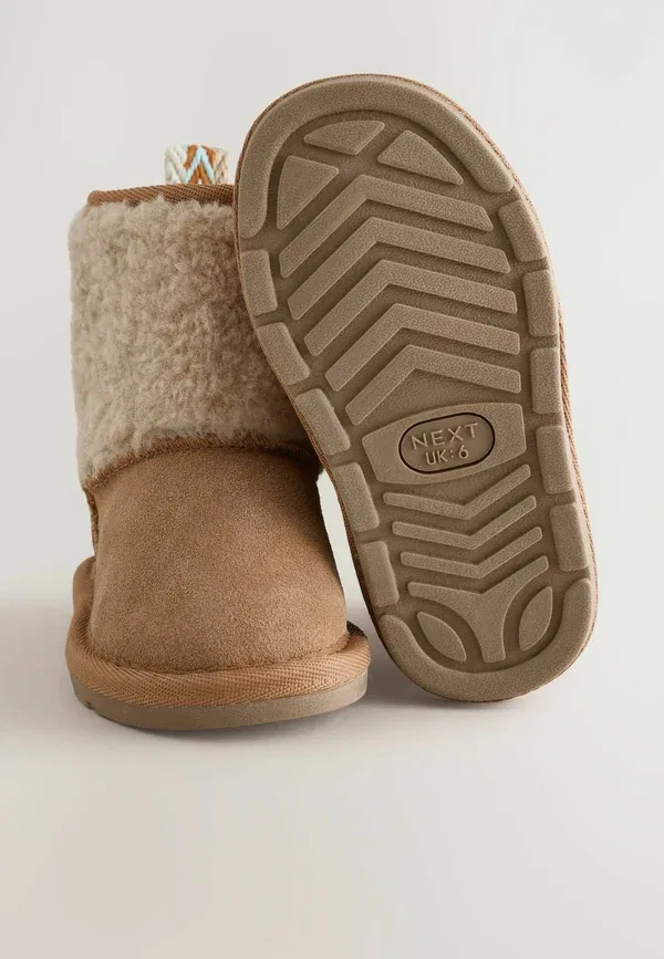 Ботинки из замши Baby shoes Next, brown cream, коричневый — фото 2