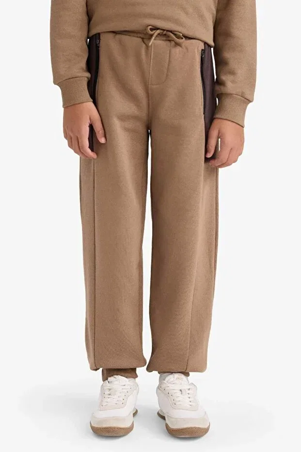 Детские спортивные штаны для мальчиков с карго-карманами Defacto, Beige-Bg152 — фото 3