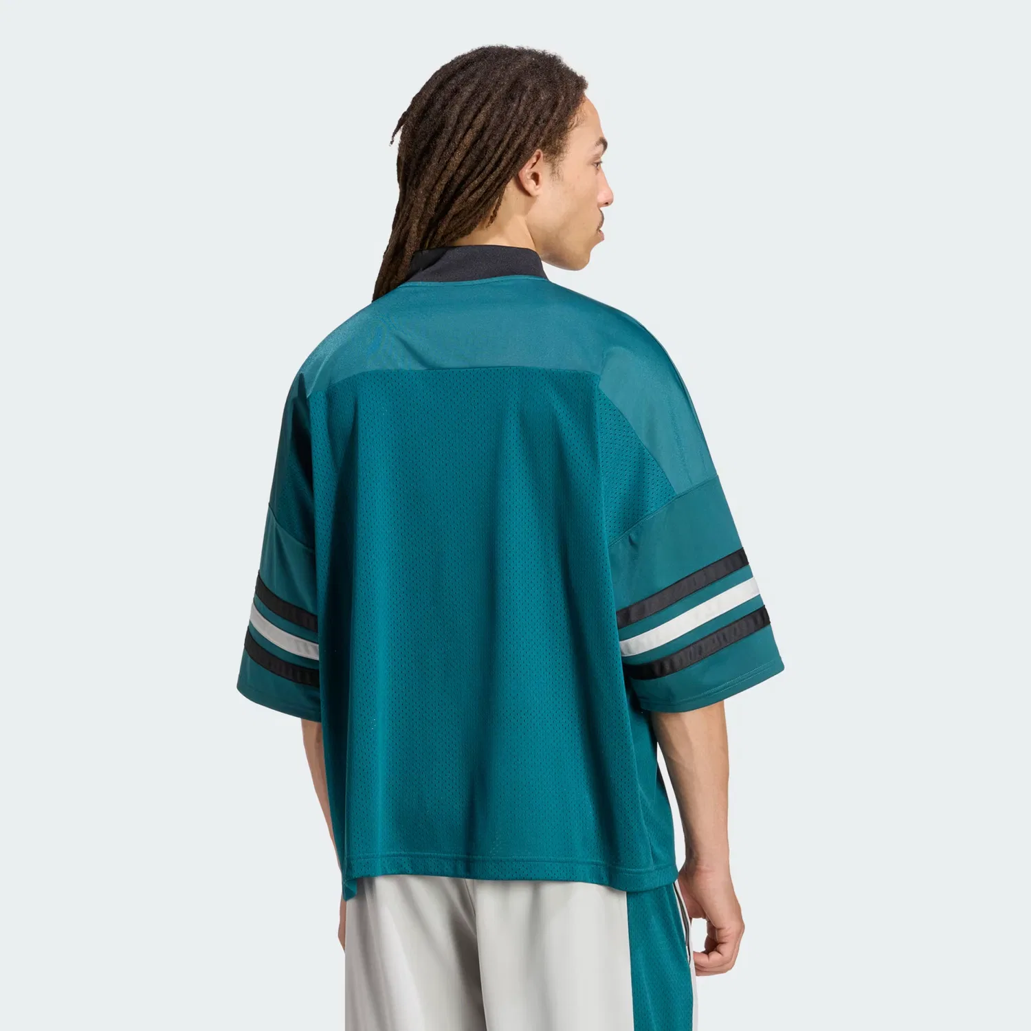 Мужская футбольная майка оверсайз Adicolor Adidas Originals, насыщенный зеленый — фото 3