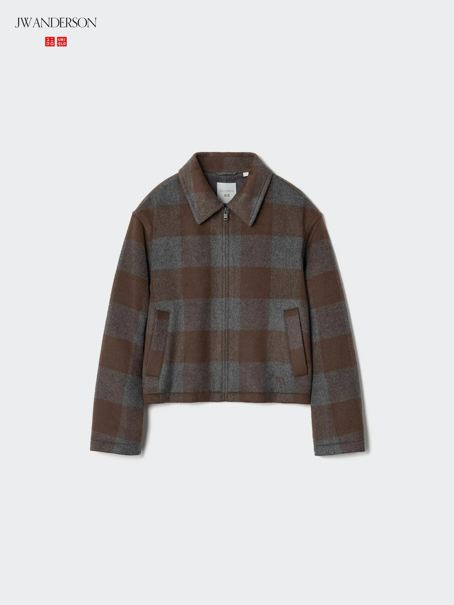 Куртка Uniqlo and JW Anderson из рубашечной ткани с коротким ворсом, 37 коричневый — фото 3
