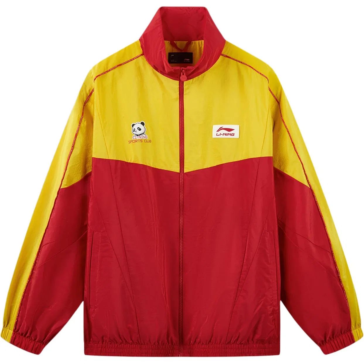 Детское пальто-тренч с воротником-стойкой Bull Red/Pink Butterfly Yellow Li-Ning, Bull Red/Pink Butterfly Yellow