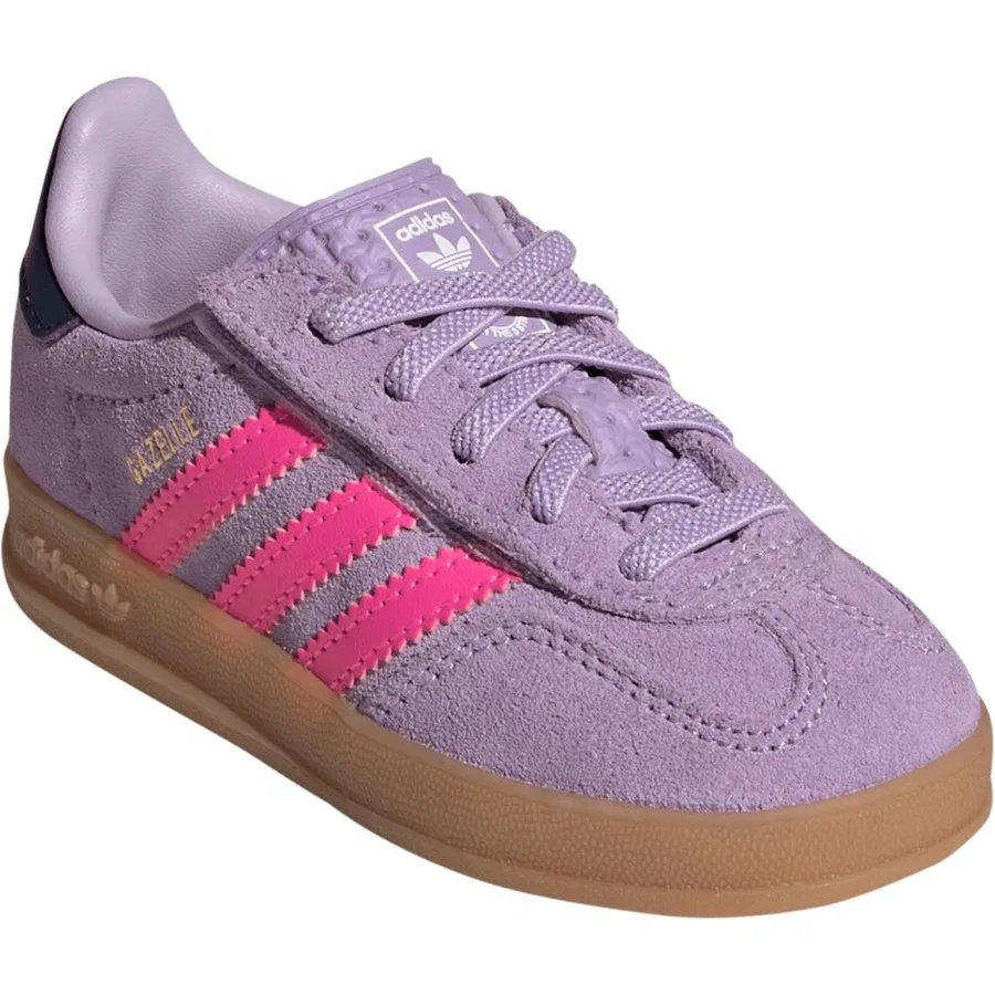 Детские кроссовки adidas Gazelle Indoor CF El I, Розовый — фото 2