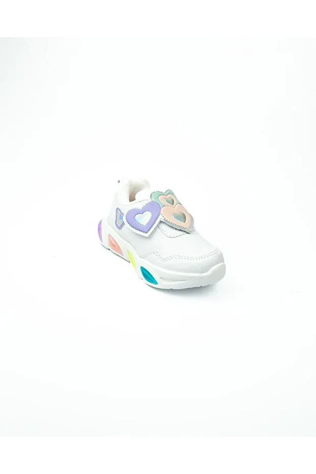Детские спортивные туфли для девочек с подсветкой Vicco, White