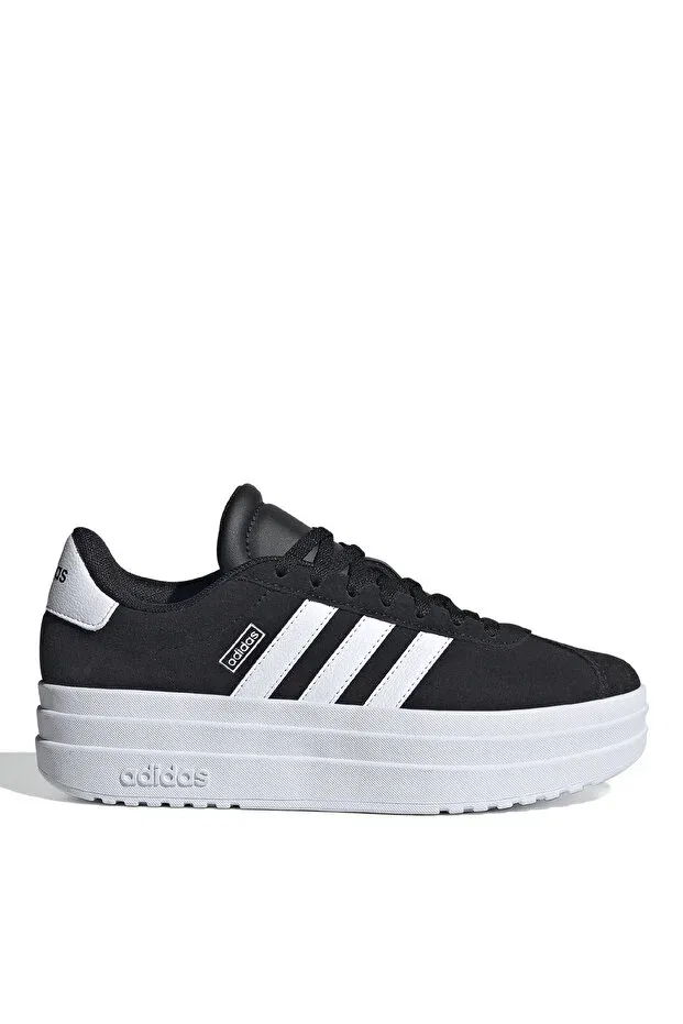 Детские кроссовки для девочек текстильные с принтом ih4777-vl Court Bold J Adidas, Black