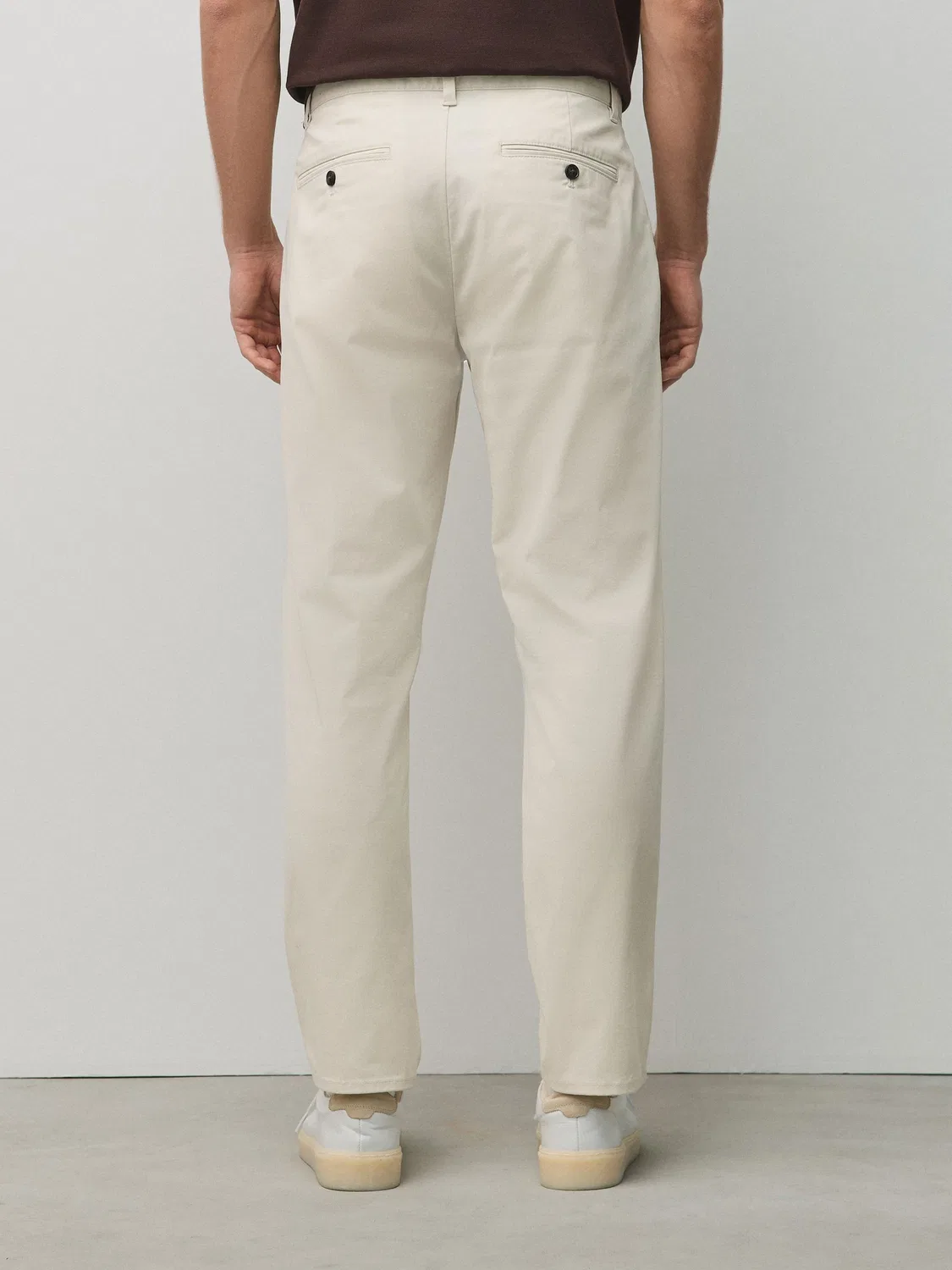 Чинос slim fit Next, Ecru White — фото 4