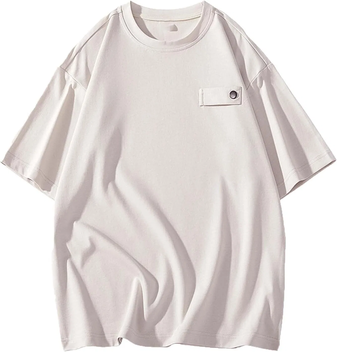 Мужская свободная футболка оверсайз Cotton, Beige