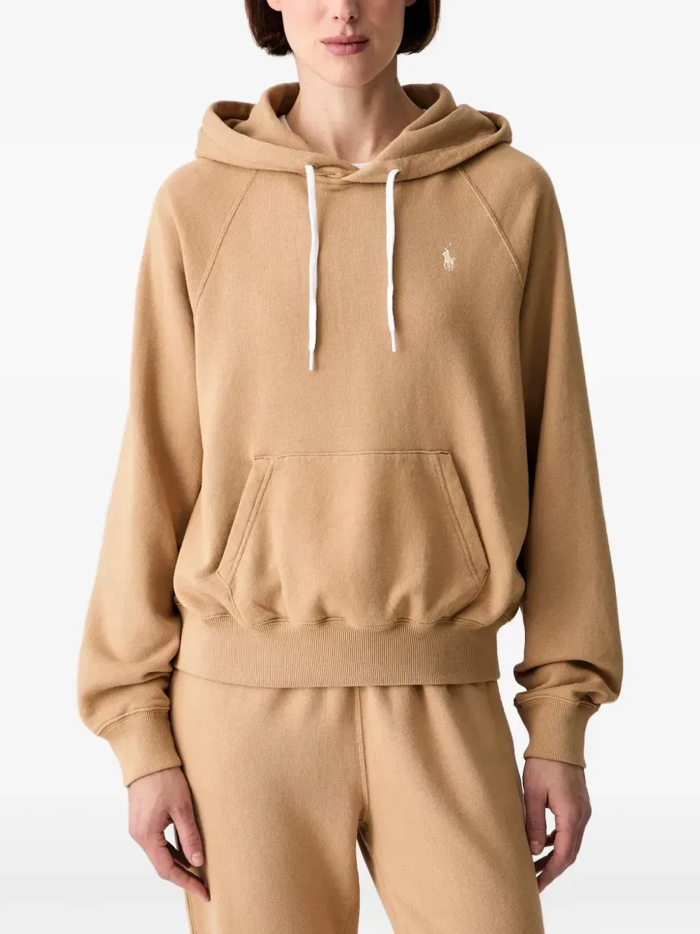 Худи с логотипом и шнурком Polo Ralph Lauren, бежевый