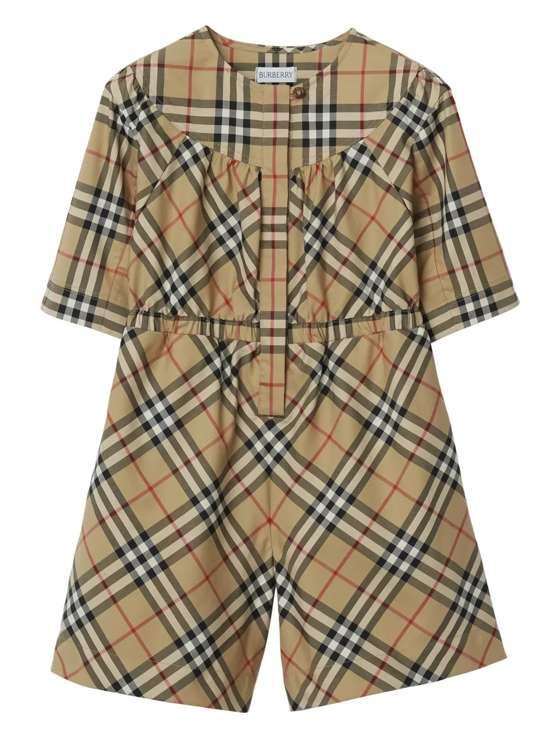 Комбинезон Vintage Check из хлопка Burberry, коричневый