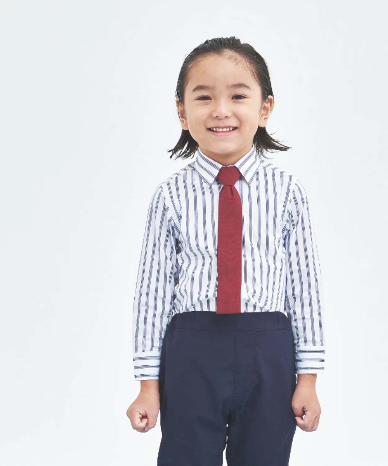 Детская рубашка с длинным рукавомс галстуком Stripe Shirt maarook, Navy