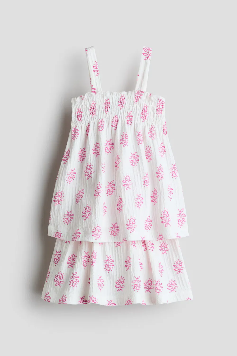 Комплект из двух предметов: топ и юбка H&M, Weiß/Blumen