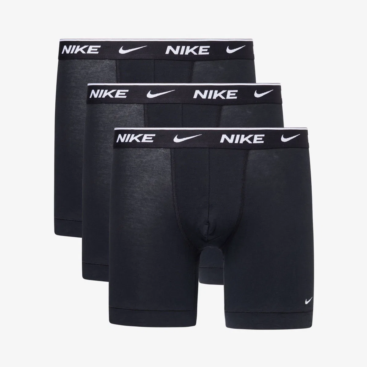 Комплект из трех боксеров из эластичного хлопка с фирменным поясом Nike, черный