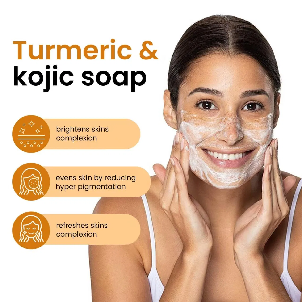 Мыло Turmeric & Kojic Soap Sgjwyc, 3 шт, 100 г, Lemon — фото 4
