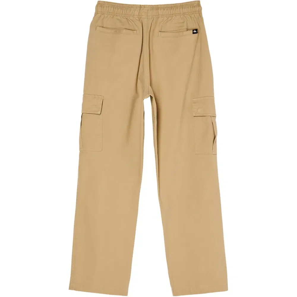 Детские брюки карго для мальчиков с эластичным поясом Quiksilver Taxer, Beige — фото 4