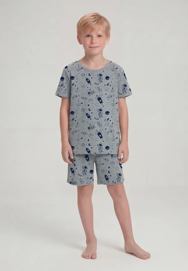 Комплект пижамы с принтом, хлопок, Pyjamas short sleeved - pyjama set, Two Soon, monument