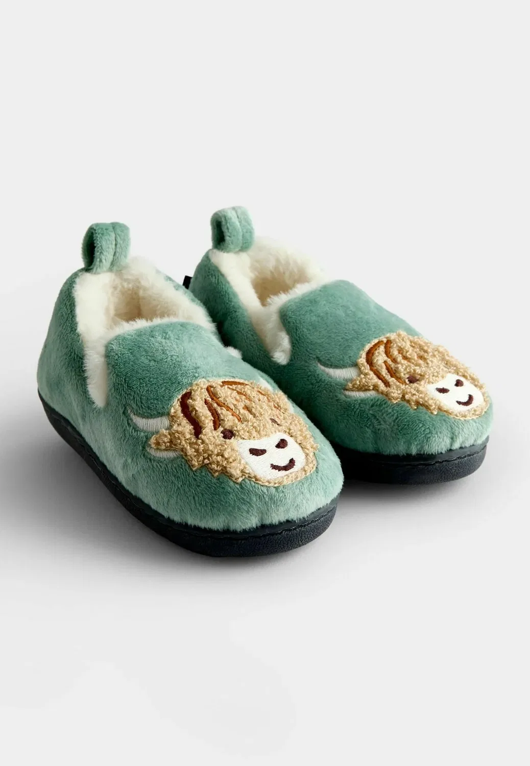 Тапочки из коровьей шерсти Jojo Maman Bébé, Green Highland — фото 2