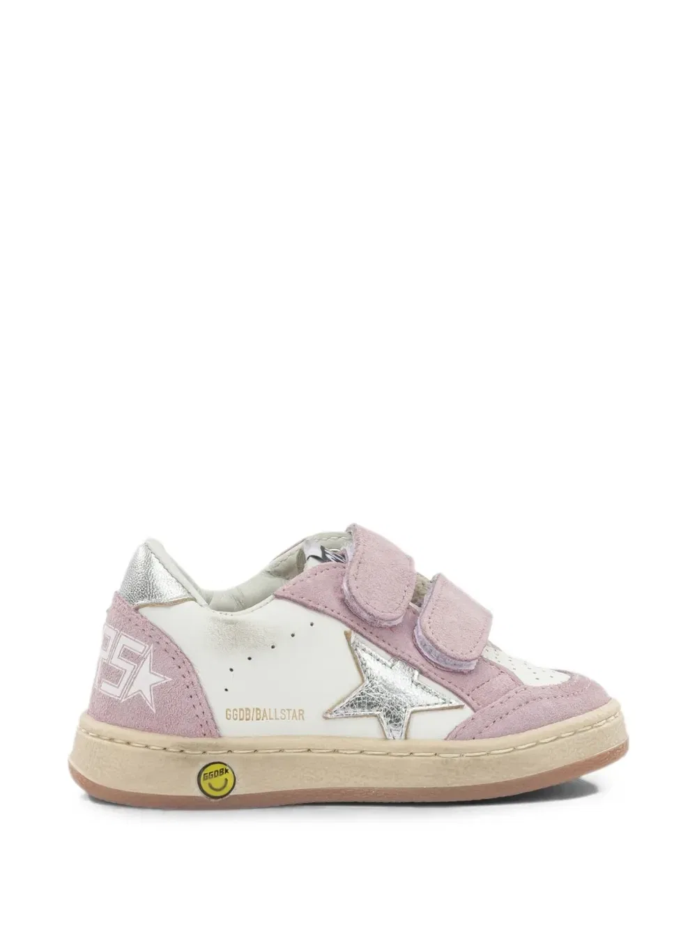 Кроссовки Ball Star с ремешком на липучке Golden Goose Kids, розовый