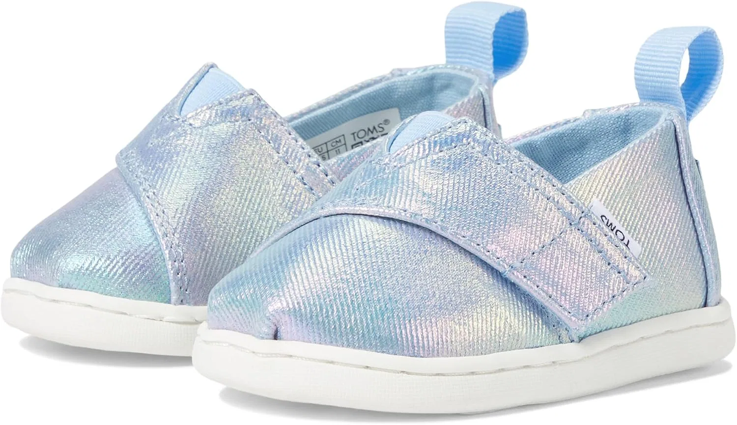 Детские балетки для девочек Alpargata TOMS, Multi Iridescent Canvas