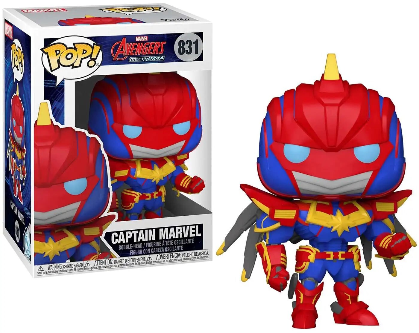 

Funko Pop! Marvel: Marvel Mech - Captain Marvel Vinyl Bobblehead