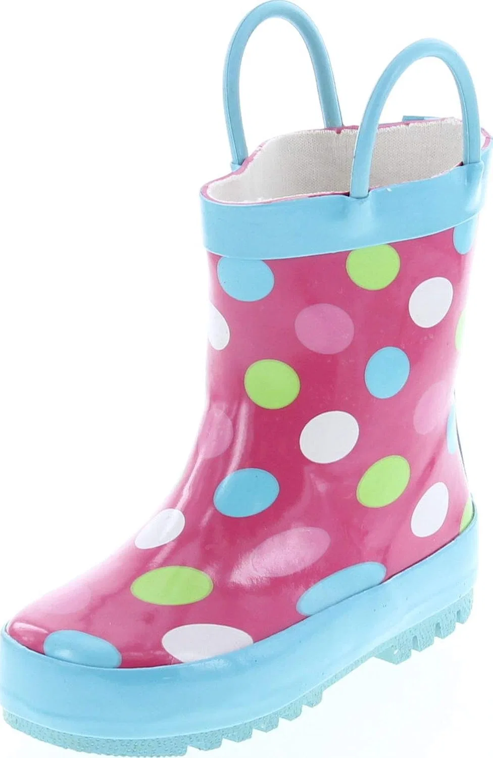 Детские сапоги дождевые с принтом Static Footwear, Polka Dots