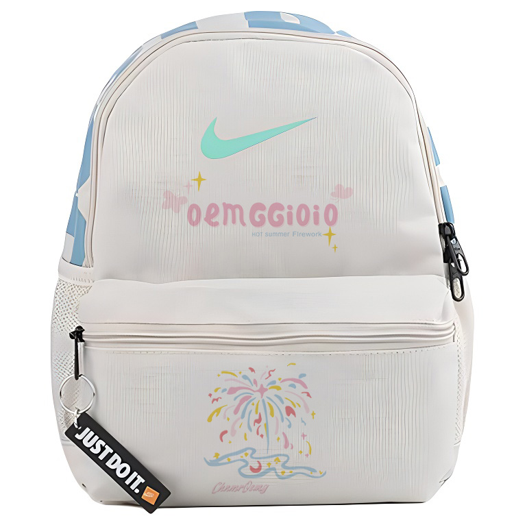 

Nike Тканевый рюкзак женский серо-белый, Colorful fireworks