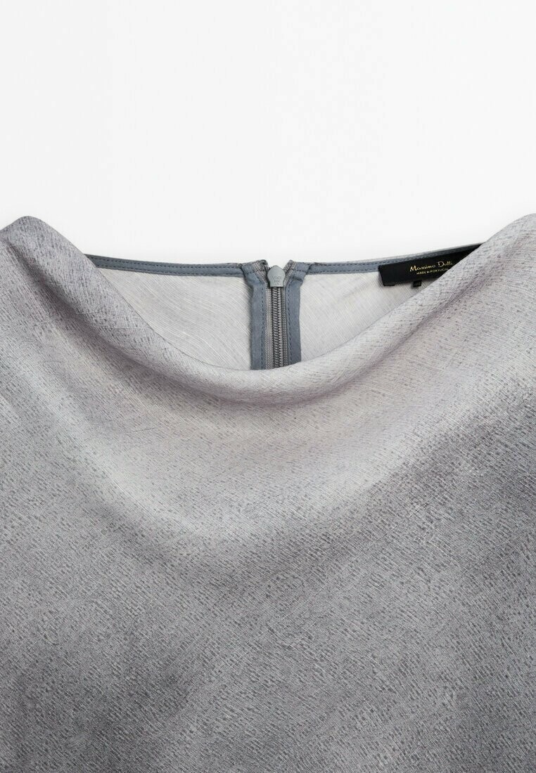 

Повседневное платье PRINT MIDI Massimo Dutti, сине-серый