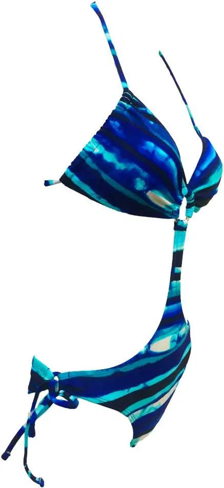 Женский монокини с вырезами и завязками Tie Dye 1 — фото 2