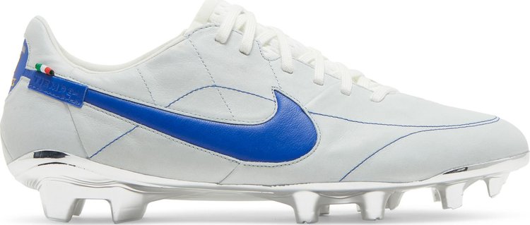 Бутсы Nike Tiempo Legend 9 Elite FG Made in Italy 'White Game Royal', белый - фото