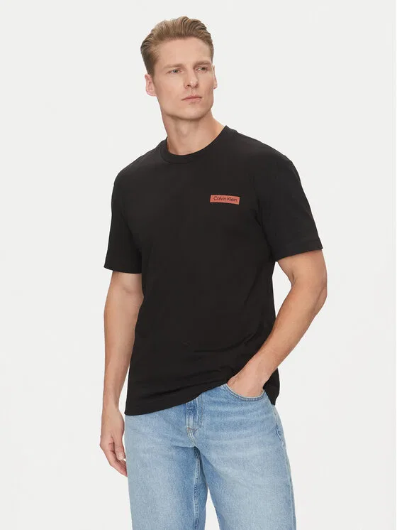 Футболка regular fit Overlay Print Calvin Klein, черный