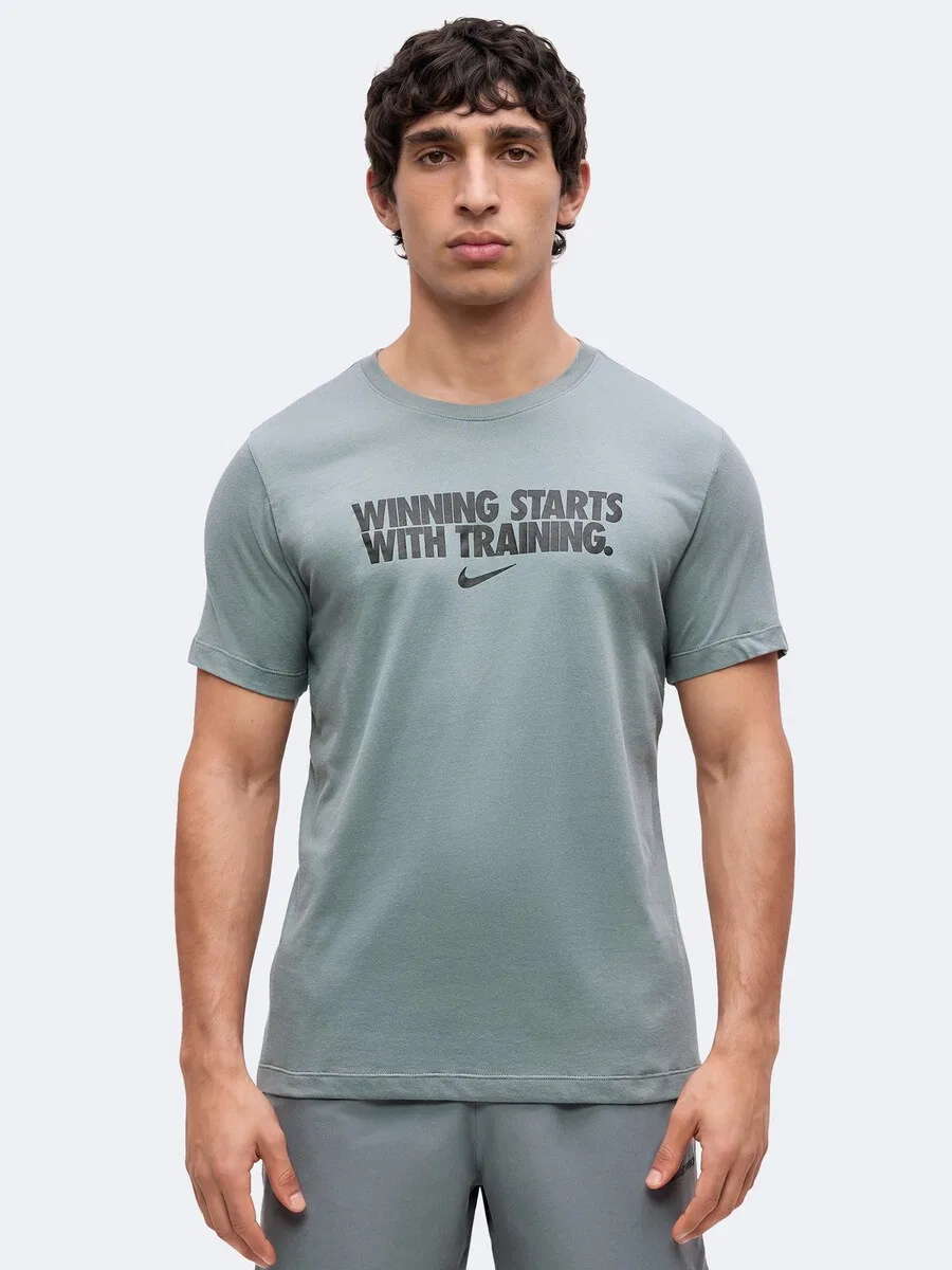 Спортивная футболка NIKE 'WINNING' темно-серого цвета — фото 3