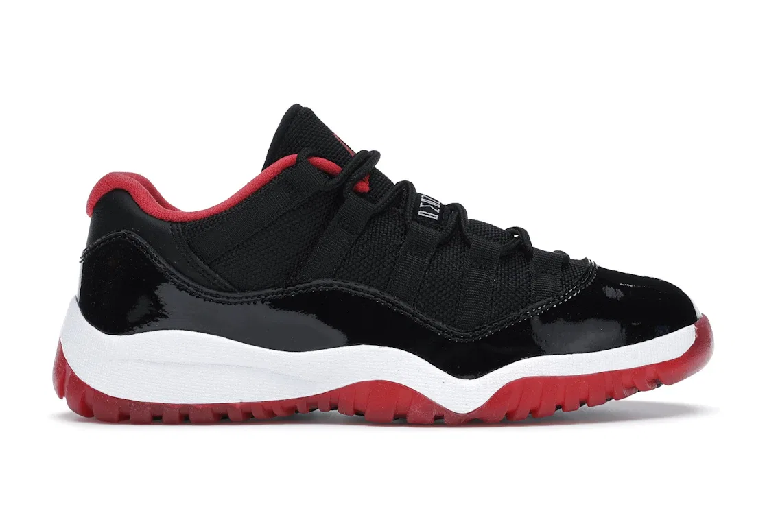 Детские кроссовки с принтом Jordan 11 Low Jordan, Black True Red White