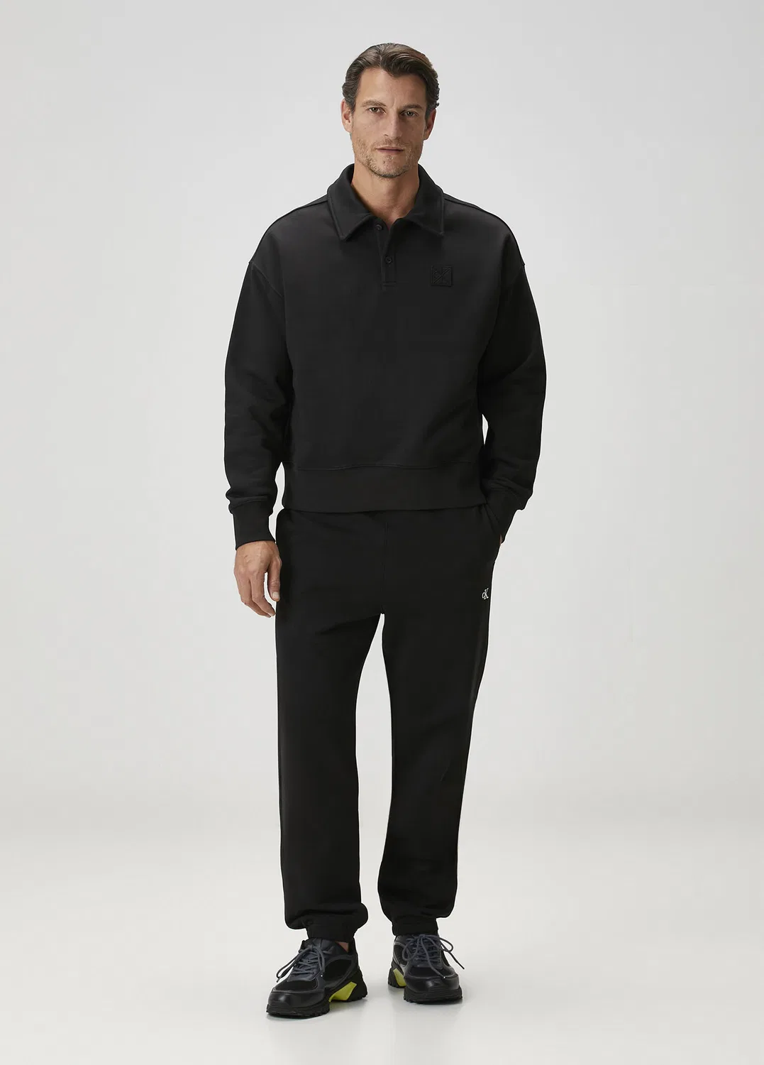 Свитшот Calvin Klein Weight Terry, черный — фото 2