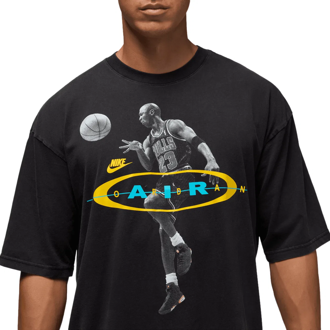 Мужская футболка Brooklyn 2Air Reissue Jordan, цвет Black/Gamma Blue — фото 3
