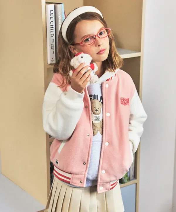Варсити куртка из флиса Mfg x Fila Kids, розовый