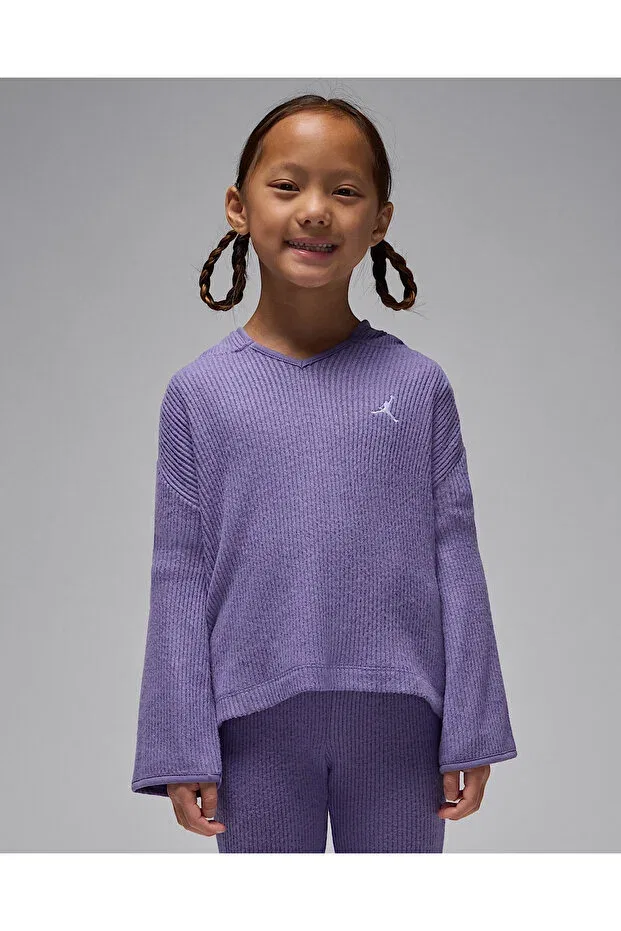 Детский спортивный комплект для девочек с длинным рукавом Jordan Girls' Tracksuit Set Nike, Lila — фото 3