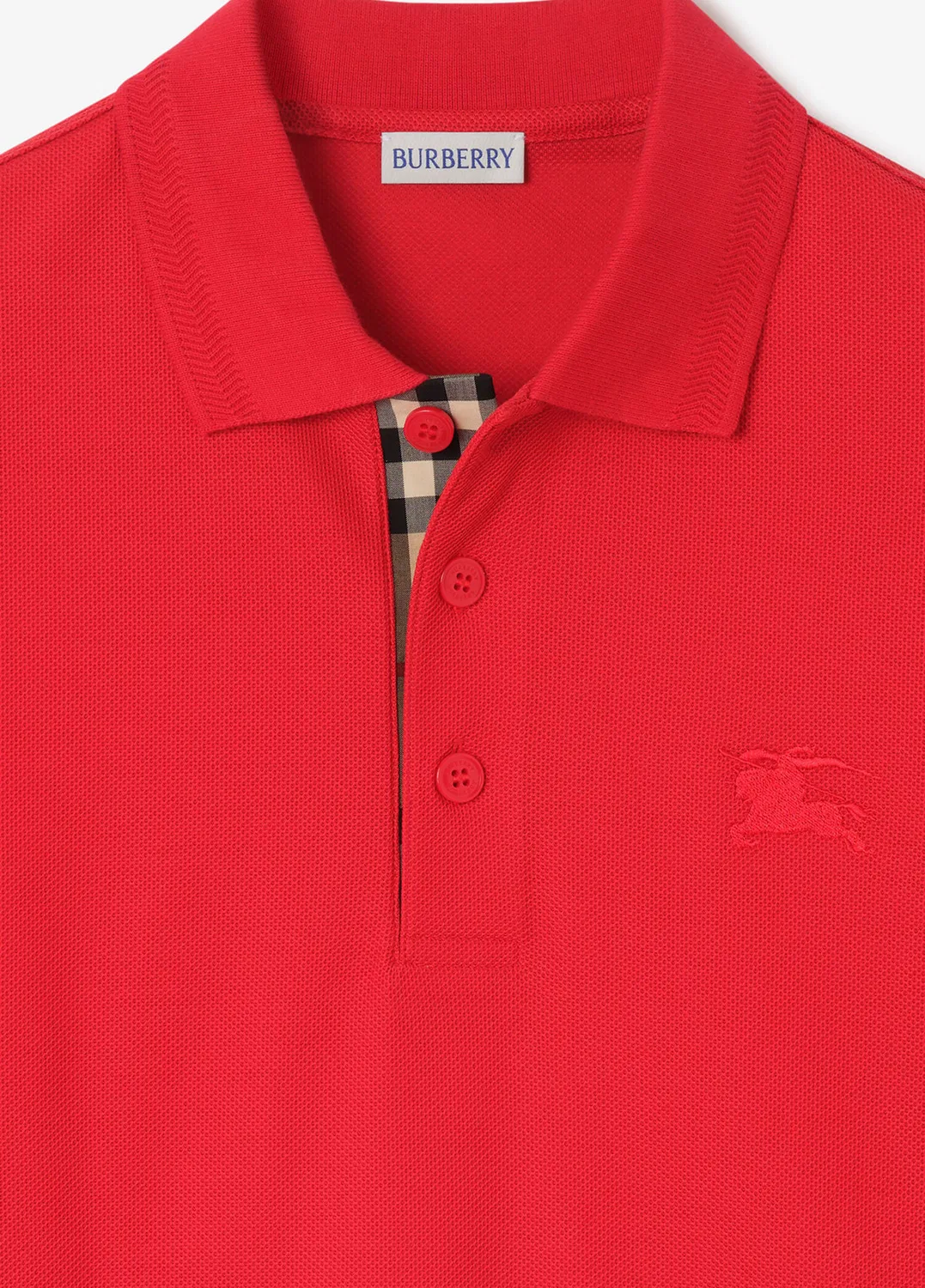 Футболка поло Burberry Cotton, красный — фото 2