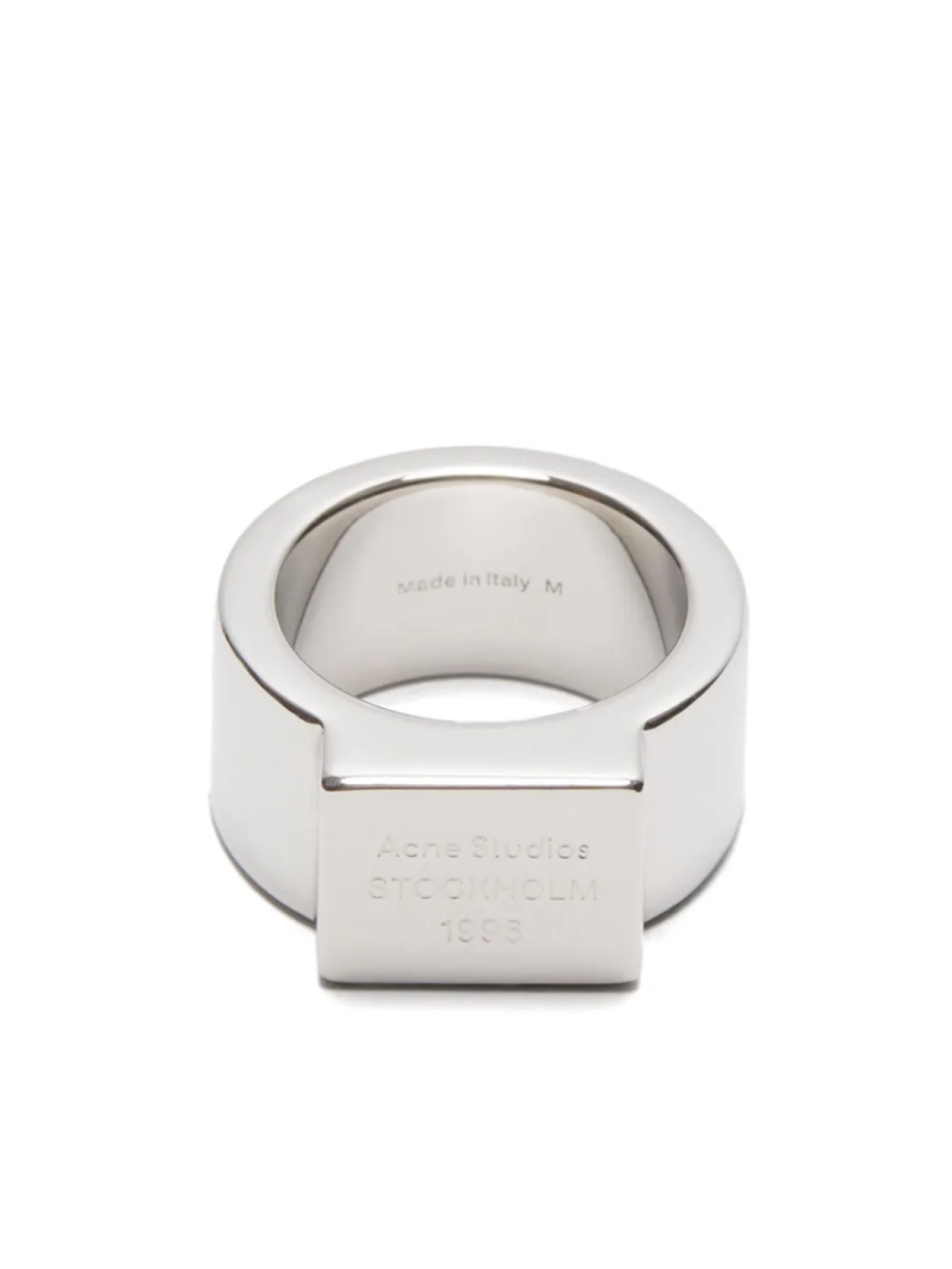 

Acne Studios перстень с гравированным логотипом, серебристый