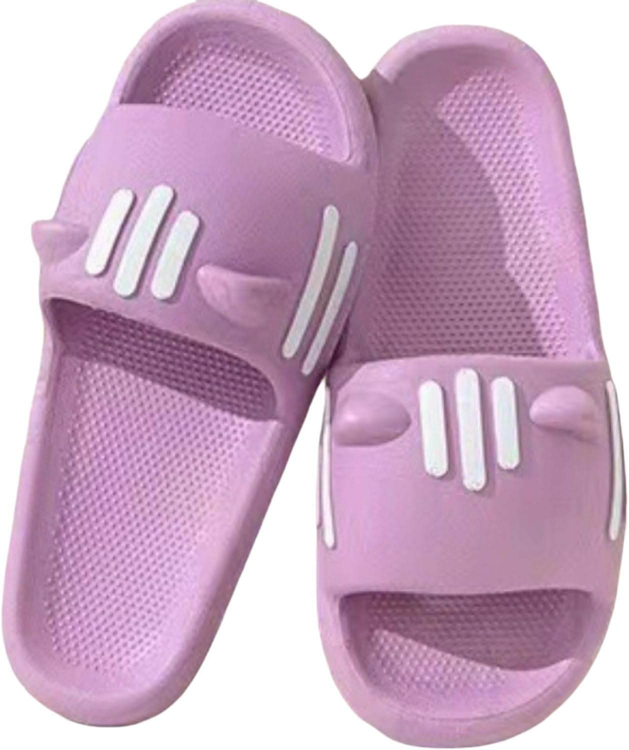 

Милые сандалии с кошкой для женщин и мужчин, забавные кавайные животные, нескользящие, мягкие, для дома и улицы, без задника Elirar, фиолетовый