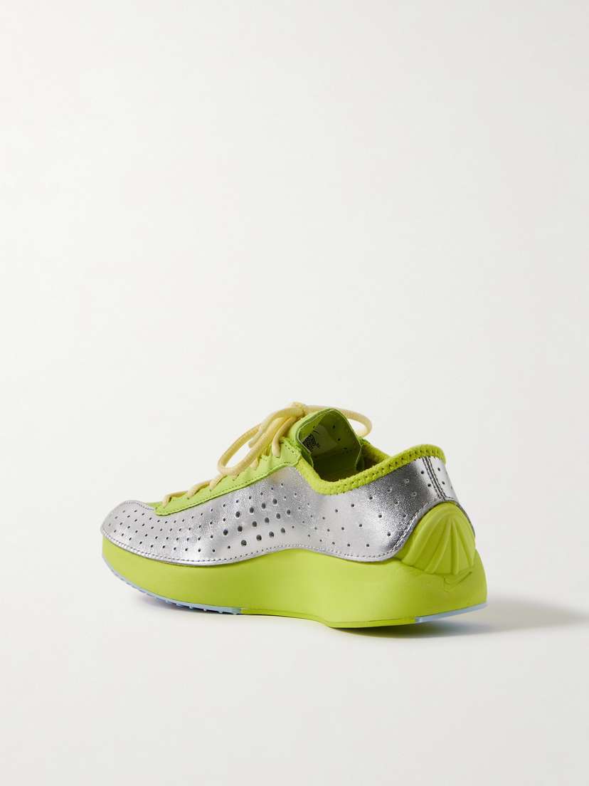 Кроссовки Air Superfly из замши и перфорированной металлизированной кожи Nike, зеленый — фото 3
