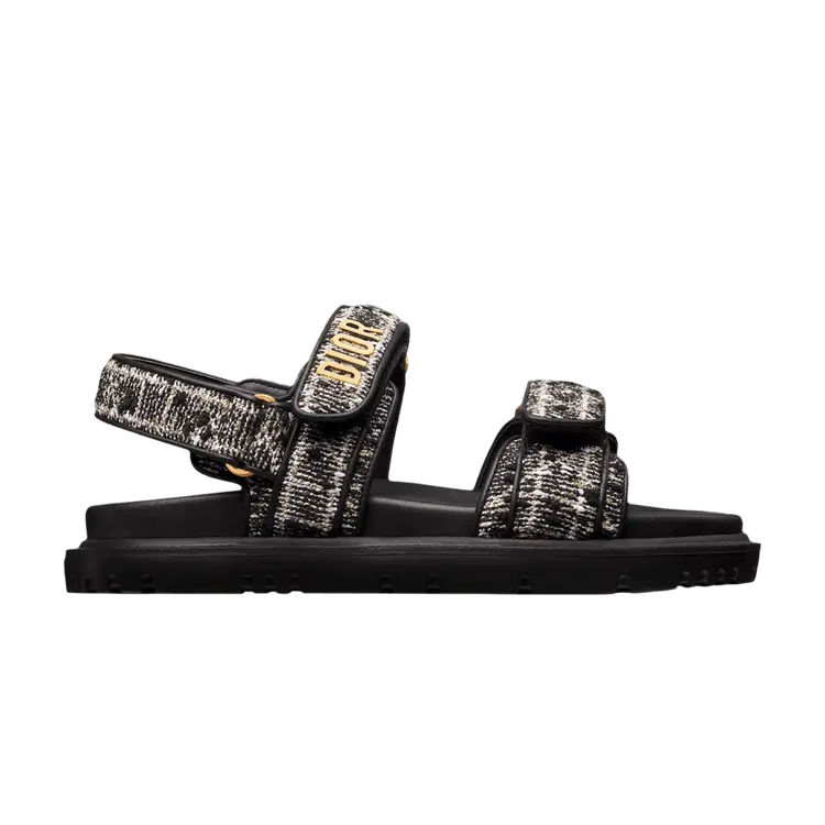 Кроссовки Dior Wmns Dioract Sandal 'Cannage Tweed - Black', черный