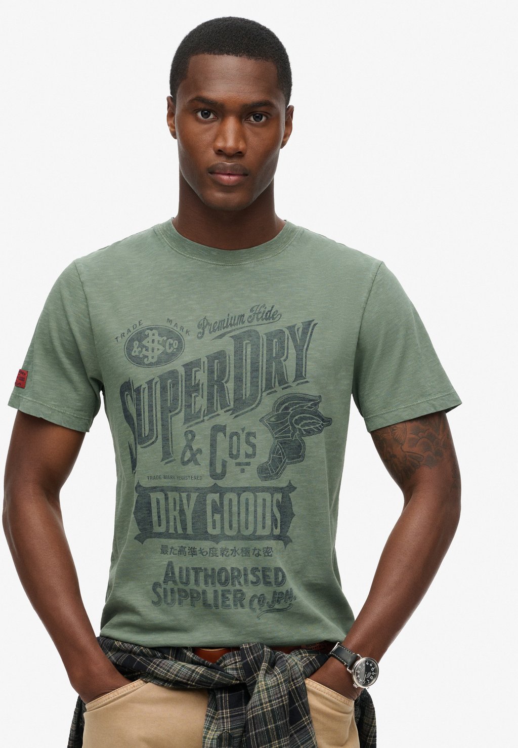 

Футболка с принтом WORKWEAR SCRIPT GRAPHIC Superdry, хаки