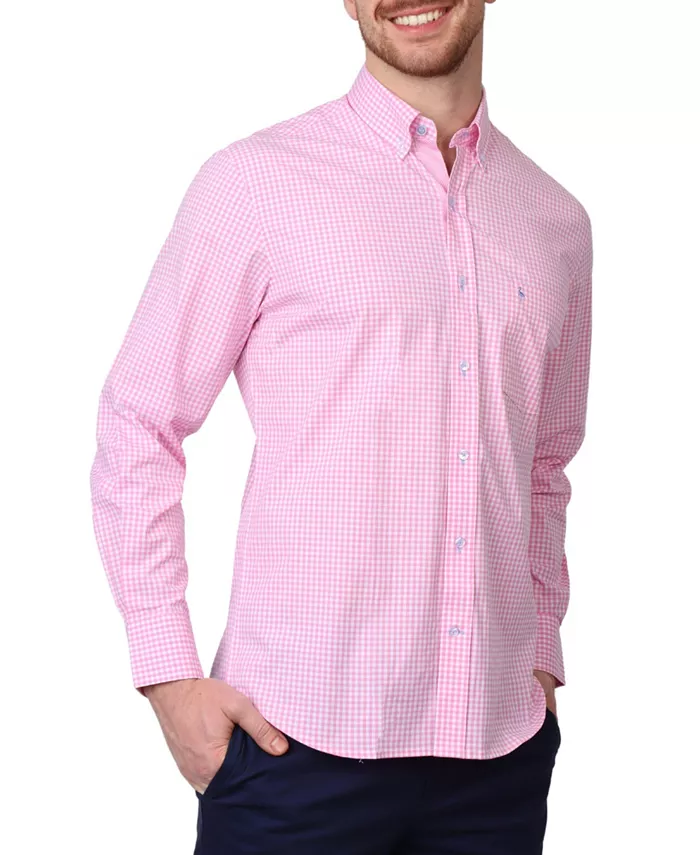 

Мужская рубашка с длинным рукавом Signature Gingham Tailorbyrd, розовый