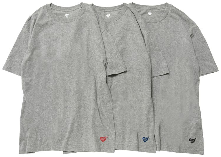 

Футболка Human Made T-Shirt Set (3 Pack) 'Grey', серый