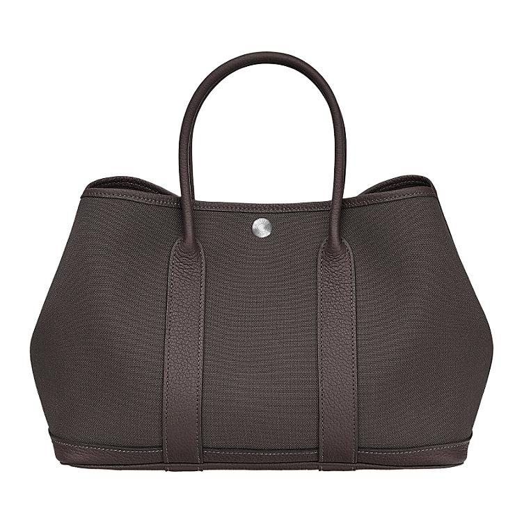 

HERMES Сумка через плечо из кожи теленка Негонда для вечеринок в саду женская темно-коричневая