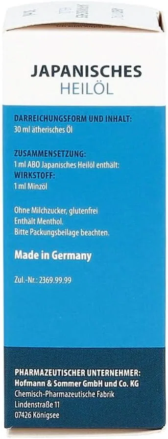 Японское лечебное масло Abo, 30 мл ‎Hofmann & Sommer Gmbh & Co. Kg — фото 3
