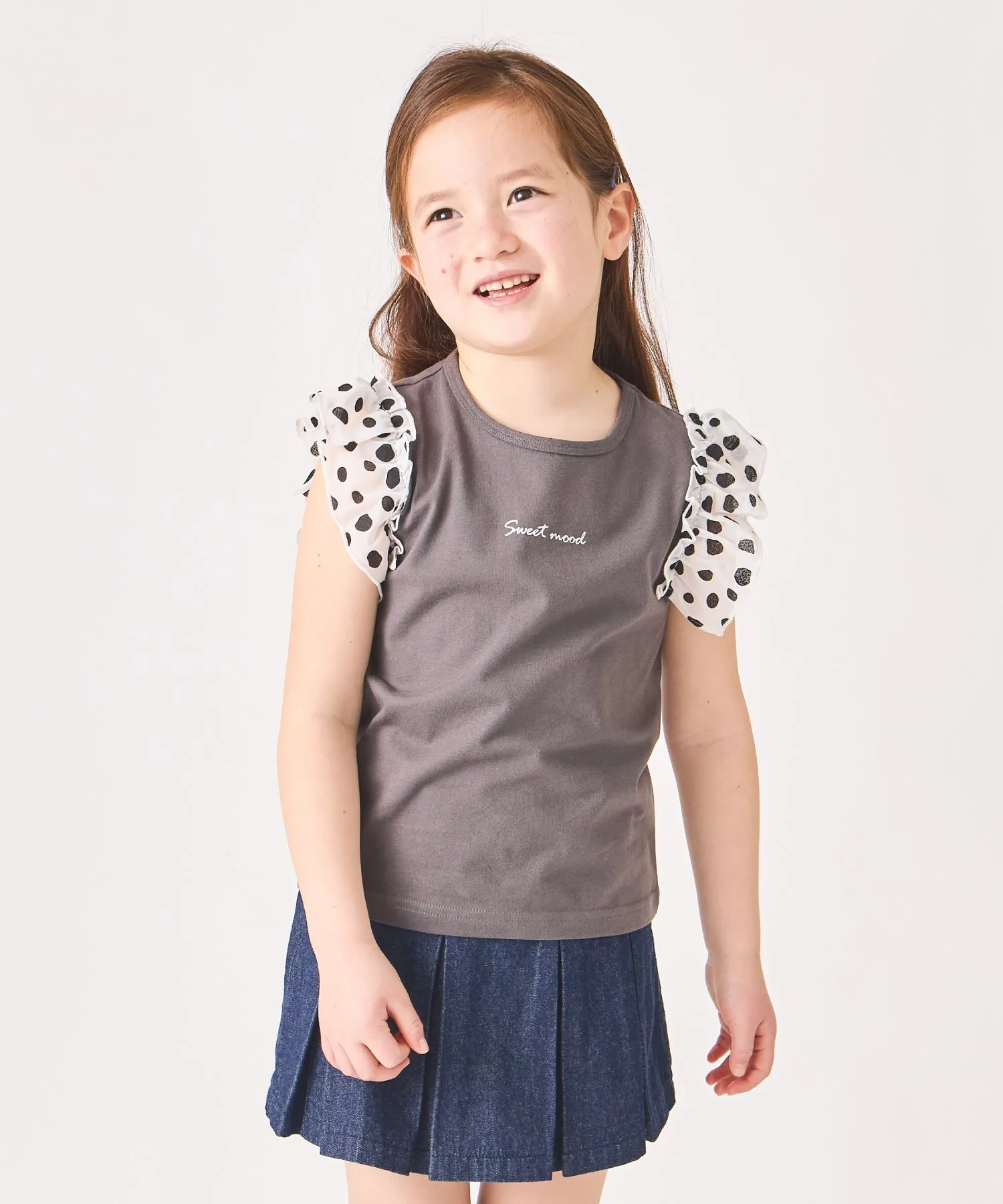 Топы с оборками на рукавах Ever Closet, Charcoal