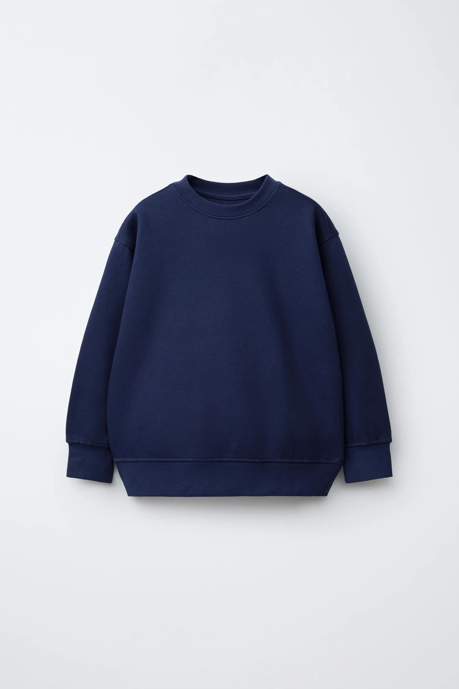 Простая толстовка с надписью и этикеткой Zara, синий